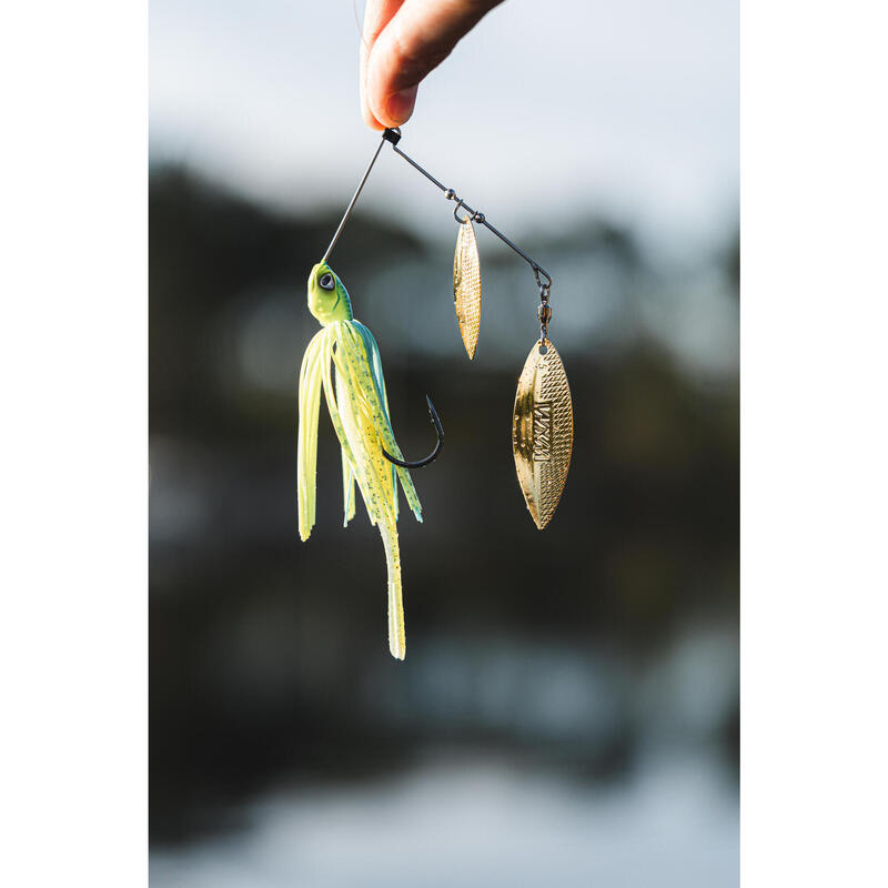 SPINNERBAIT SPINO PK 14 G BLAUW CHARTREUSE