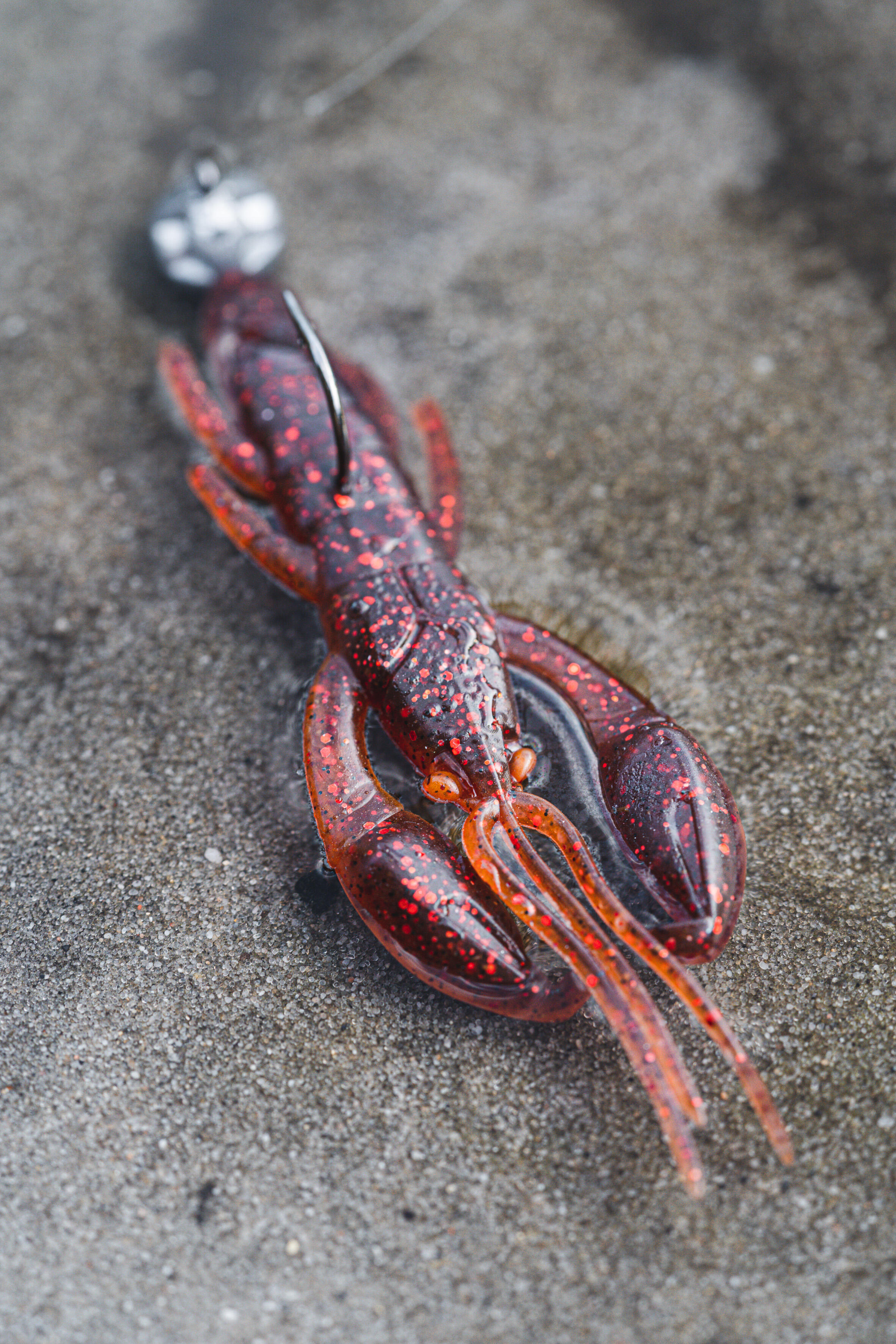 LEURRE SOUPLE ECREVISSE AVEC ATTRACTANT WXM YUBARI CRW 3" 7.5cm BLACK RED CRAW 10/10