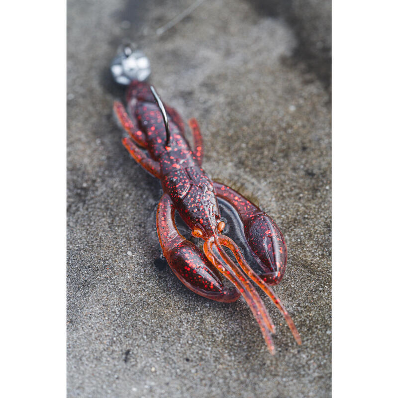 LEURRE SOUPLE ECREVISSE AVEC ATTRACTANT WXM YUBARI CRW 3" 7.5cm BLACK RED CRAW