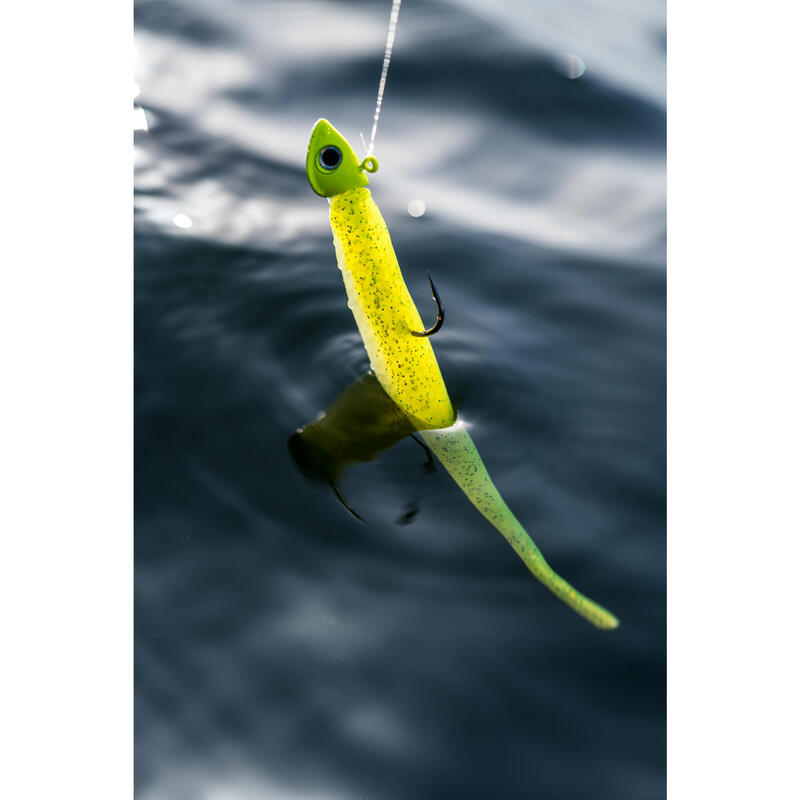 LEURRE SOUPLE FINESS AVEC ATTRACTANT WXM YUBARI FINSS 130 CHARTREUSE