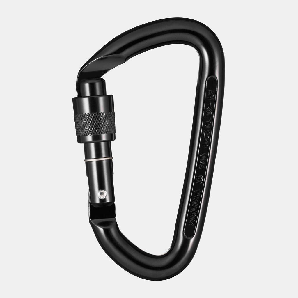 KARABINER ZA PENJANJE SA MATICOM 3000 SECURE - CRNI