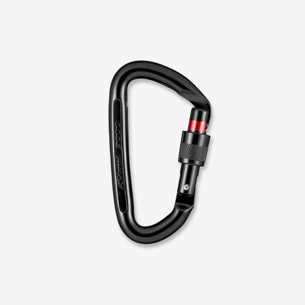 SCREWGATE CARABINER 3000 SECURE - BLACK