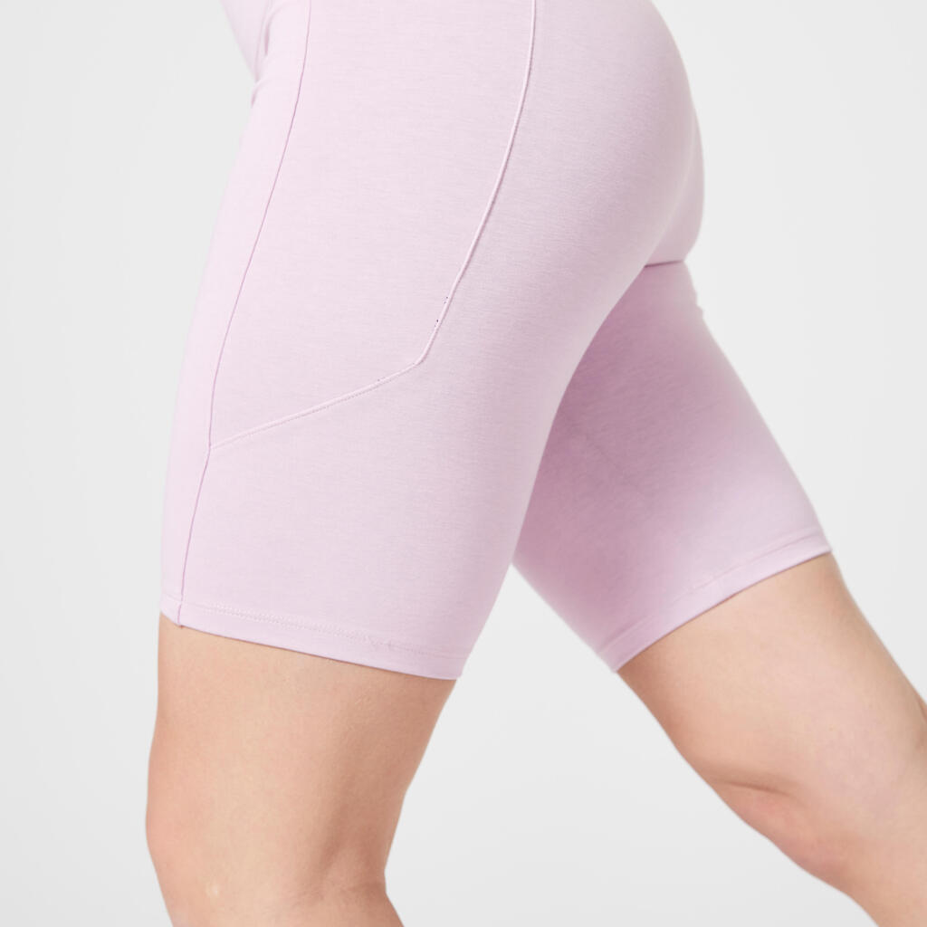 Women's Fitness Shaping Cycling Shorts 520 - Light Pink