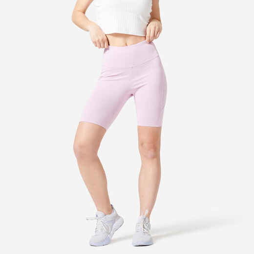 
      Women's Fitness Shaping Cycling Shorts 520 - Light Pink
  