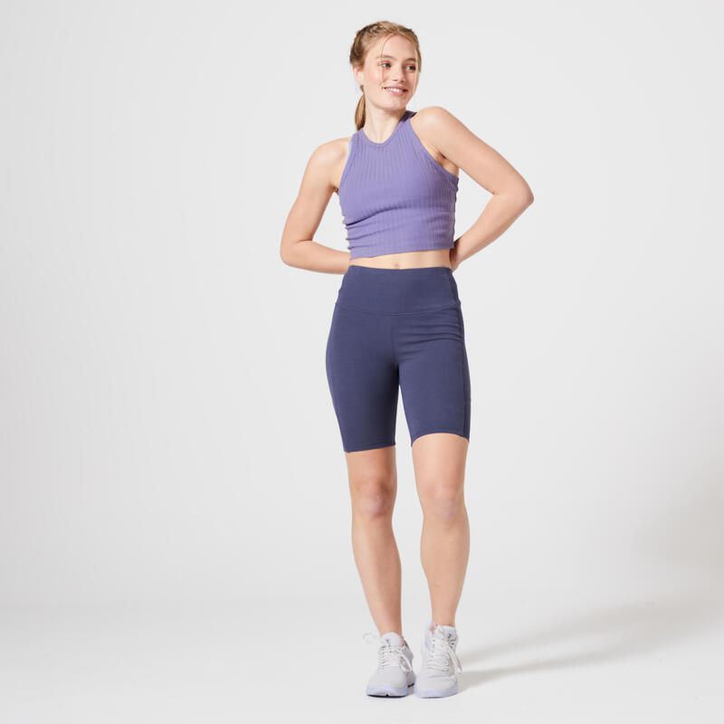 Short Cycliste Fitness Femme Galbant- 520 gris abysses