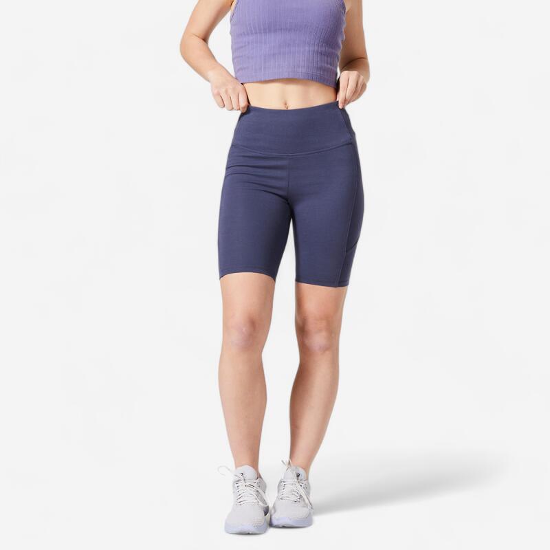 Short Cycliste Fitness Femme Galbant- 520 gris abysses