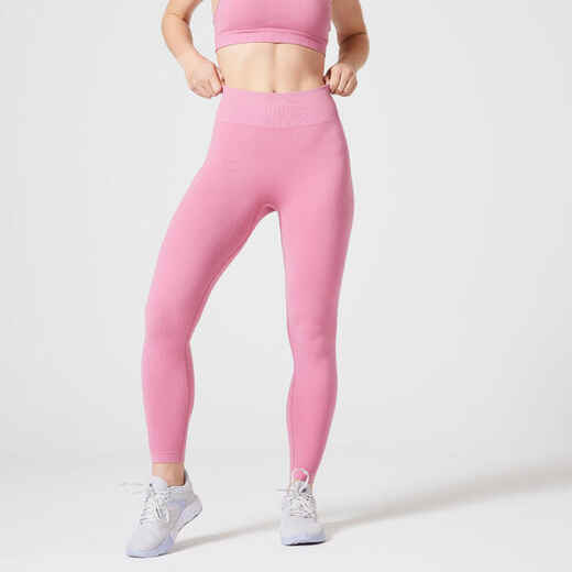 
      Women's Ribbed Fitness Leggings 520 - Pink
  
