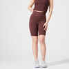 Biciklističke kratke hlače za fitness 520 oblikujuće ženske boja mahagonija