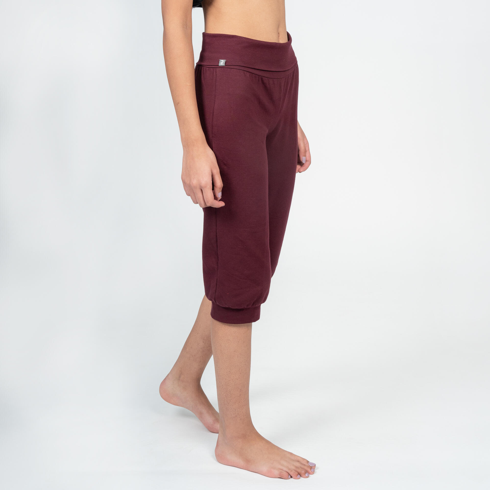 Pantalones Pirata comfort Yoga Embarazada Ecofriendly Burdeos 4/5