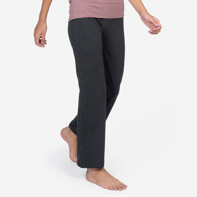 Women Yoga Pants Organic Cotton - Grey/Pink
