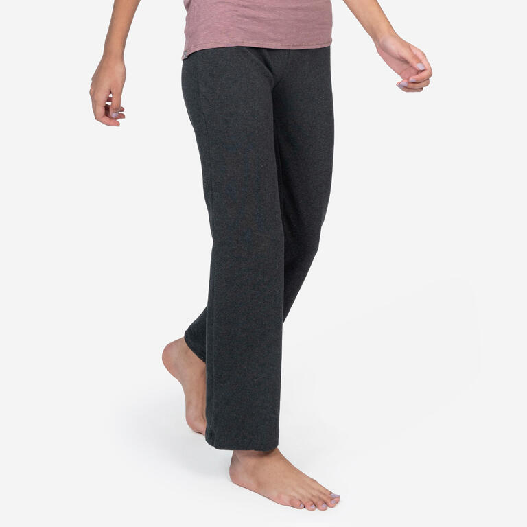 Women Yoga Pants Organic Cotton Grey/Pink