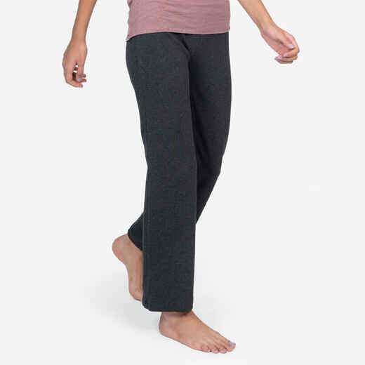 
      Pantalón de Yoga de Algodón para Mujer Gris Rosa Ecodiseñado
  