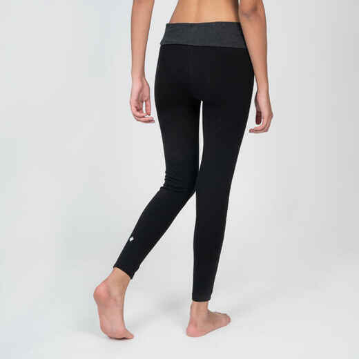 
      Leggings Yoga Damen Baumwolle - schwarz/grau
  