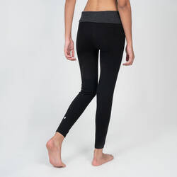 Women's Cotton Yoga Leggings - Black/Grey