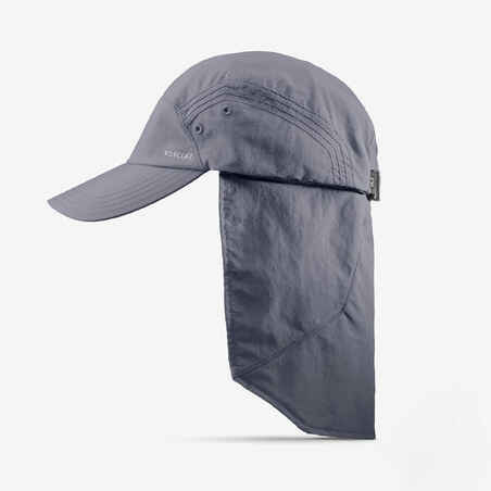כובע טיולי הרים TREK 900 להגנה מפני קרני אולטרה-סגול בצבע אפור כהה