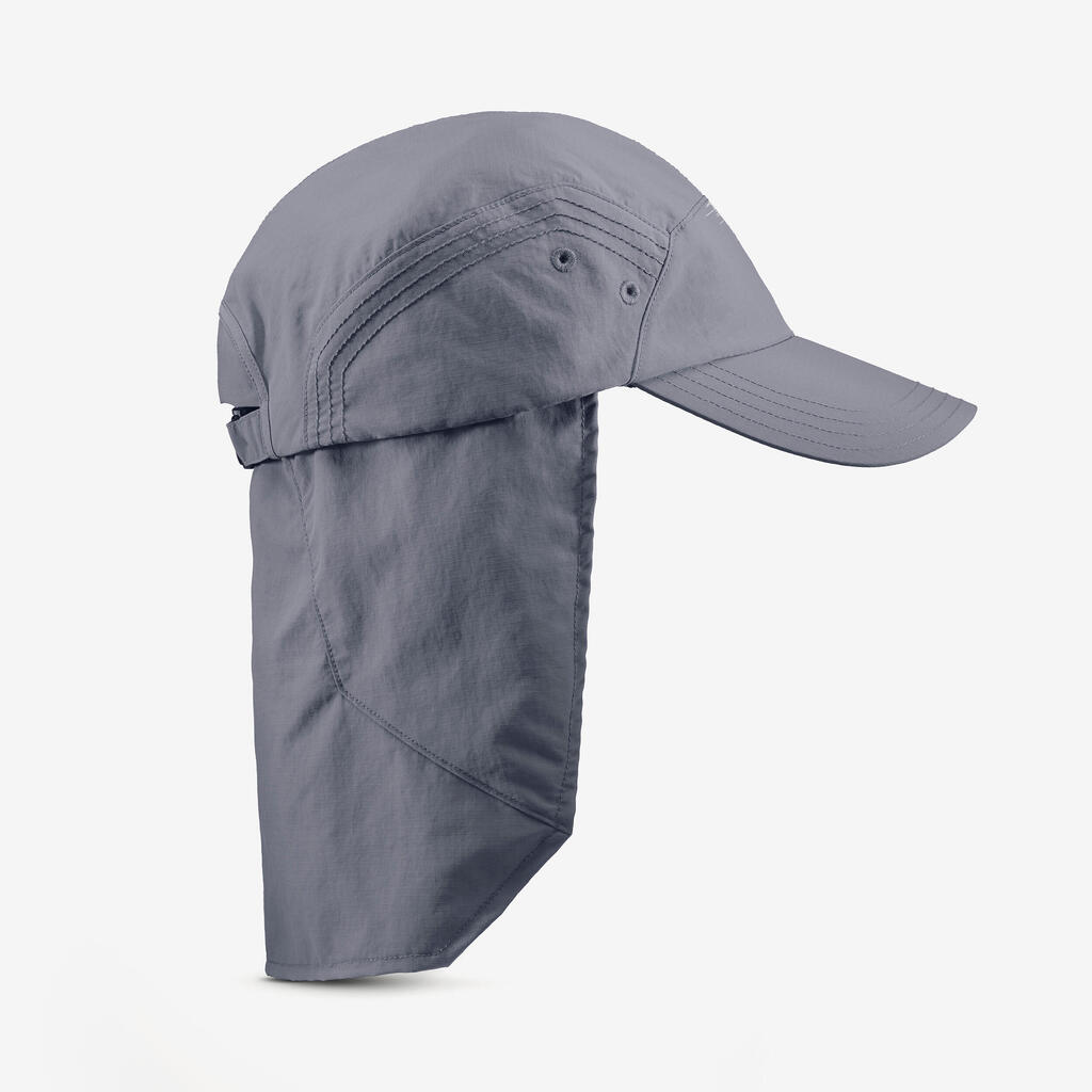 Gorra protección solar de trekking para Adulto Forclaz Trek  900 gris