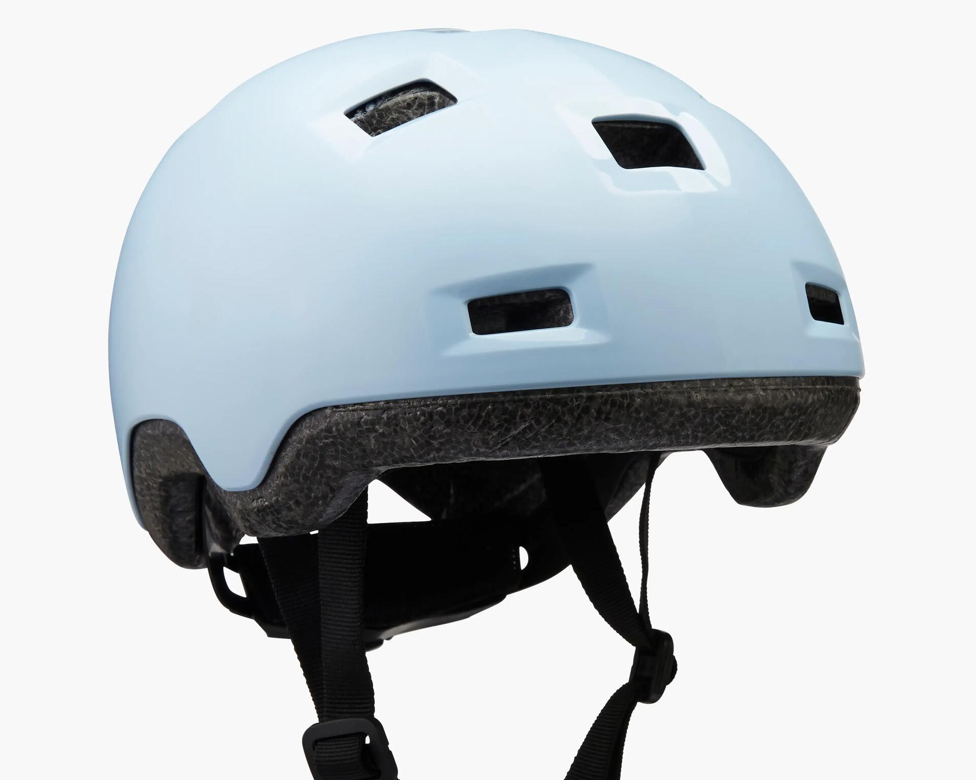 CASQUE ROLLER SKATEBOARD TROTTINETTE B100 BLEU PASTEL OXELO