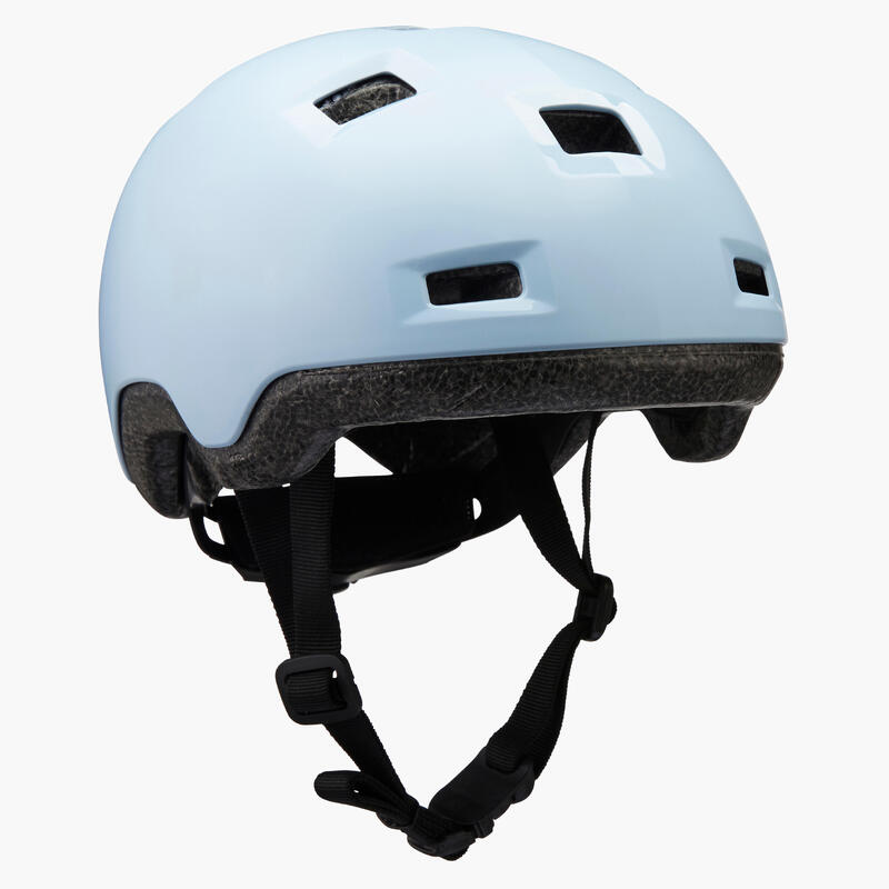 Kinderhelm voor inlineskaten skateboarden steppen B100 pastelblauw