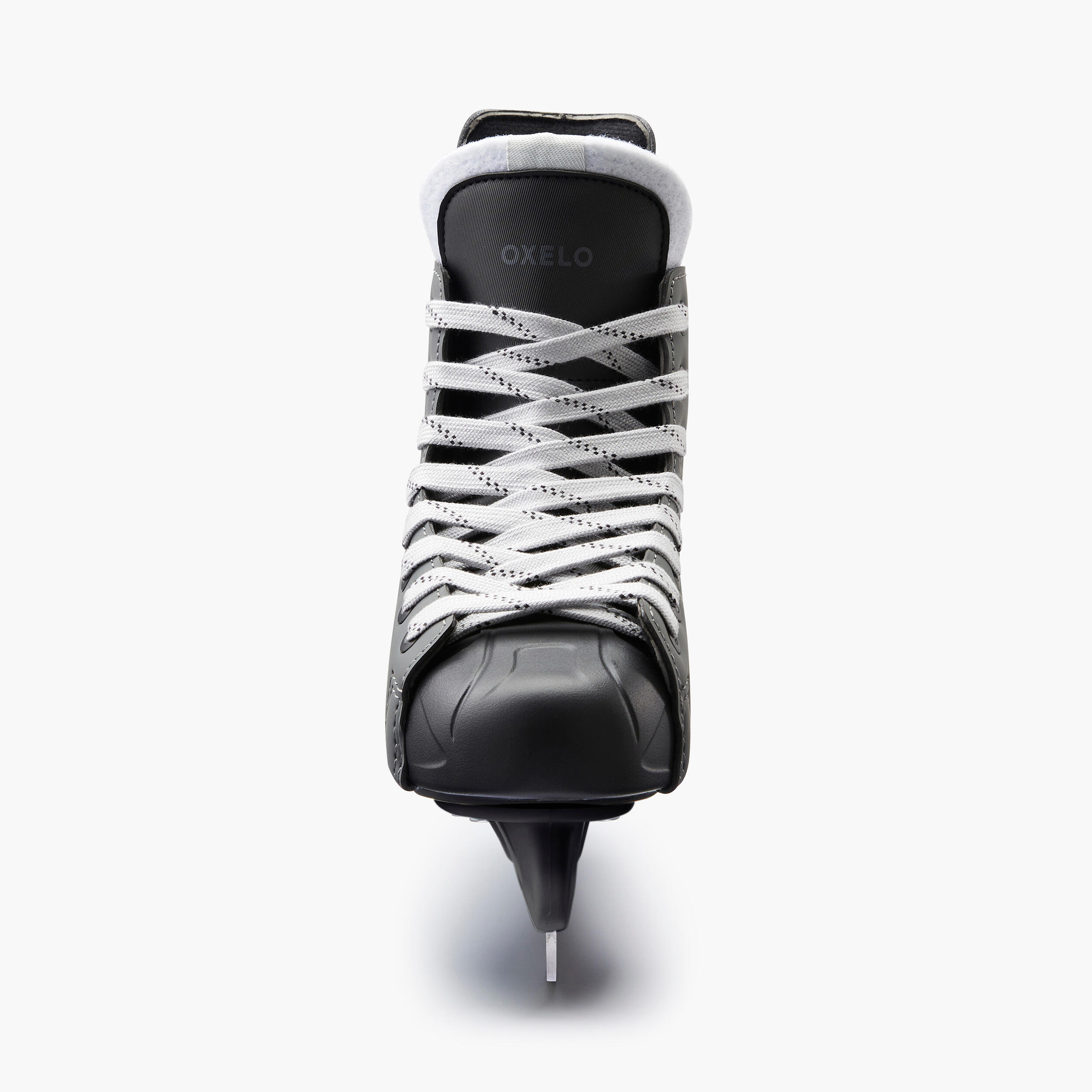 Kids' Ice Hockey Skates 100 Abyss grey, black Oxelo Decathlon