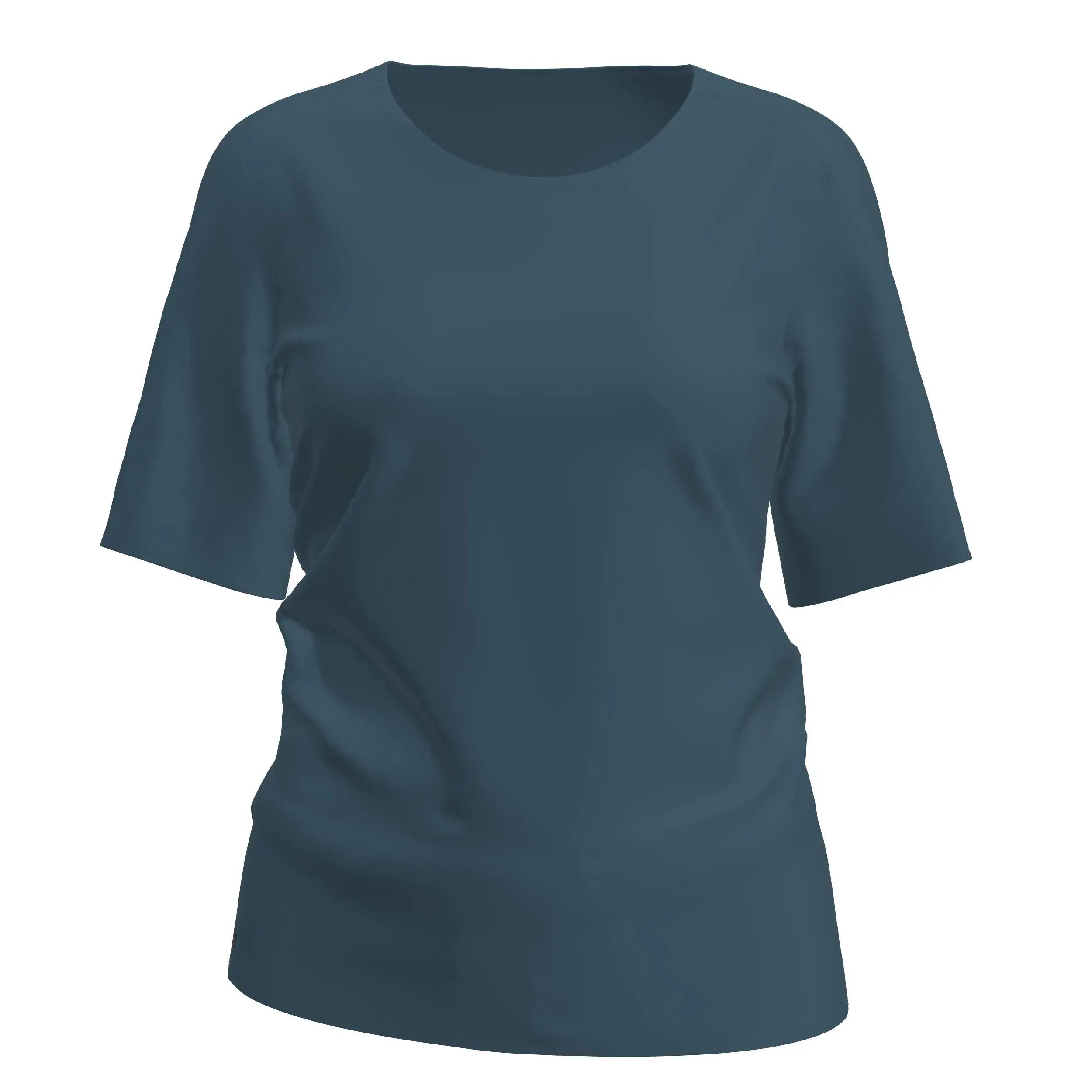 Polera UV mujer manga corta surf azul claro 13/13