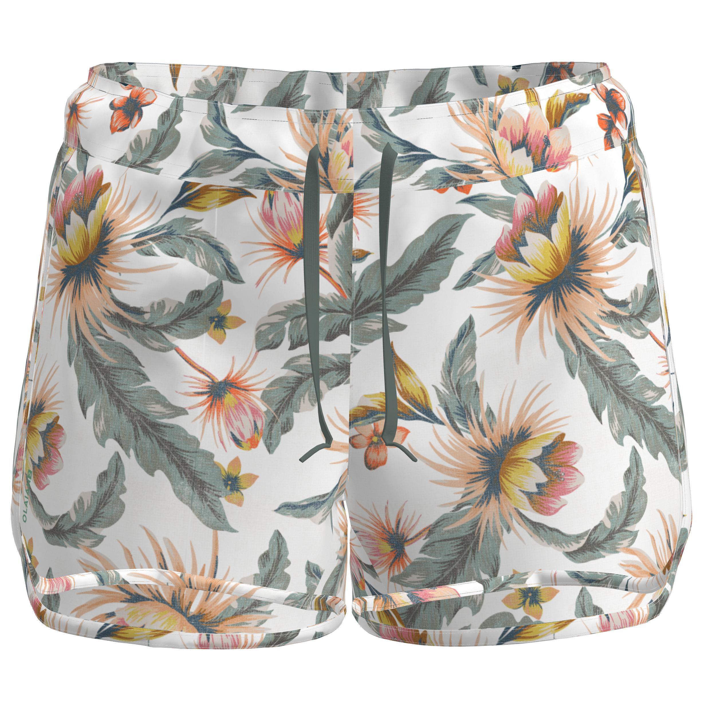 Women's swim shorts - Tini belly white - Decathlon