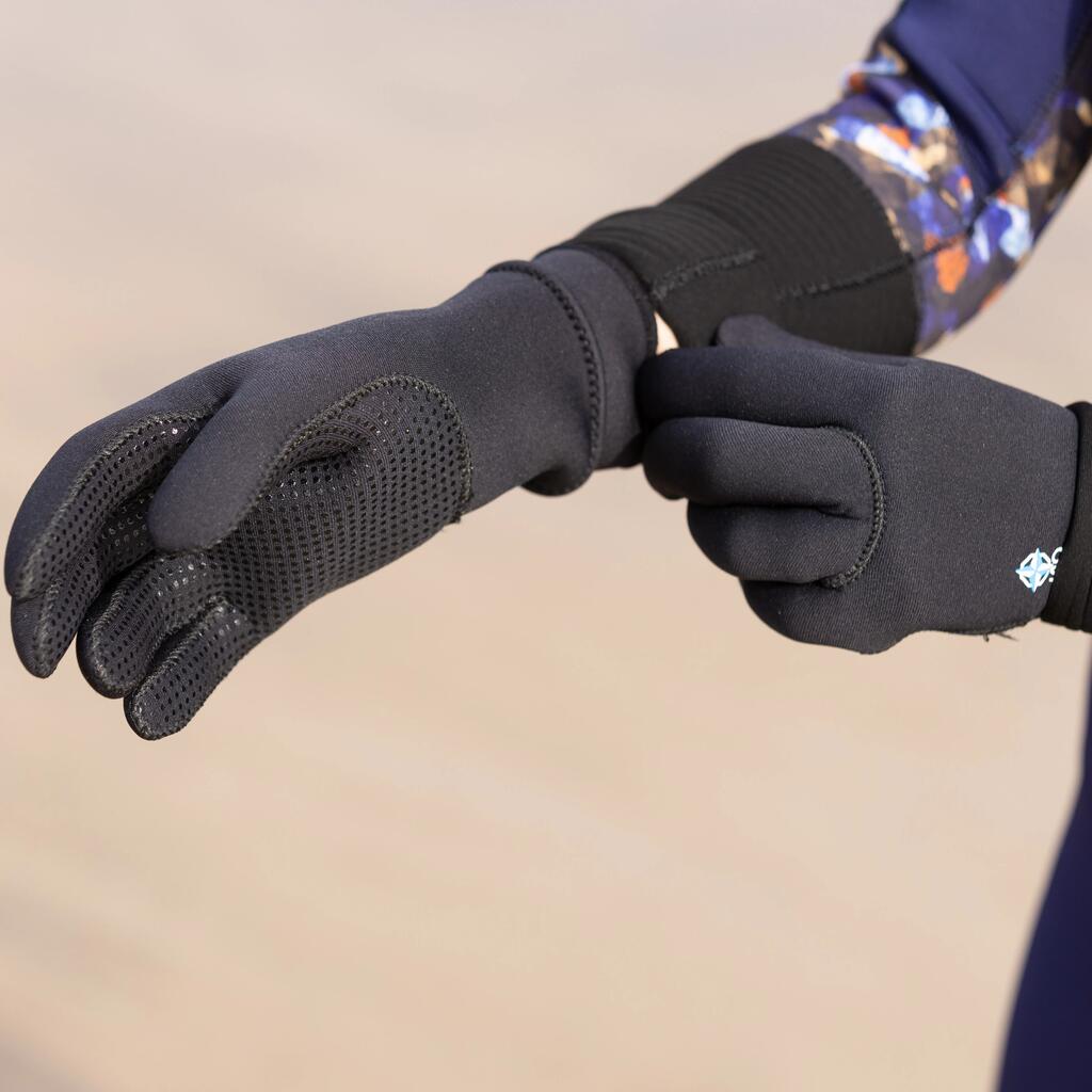 Neoprene Gloves 3mm Sea Walking OCEAN STEP black