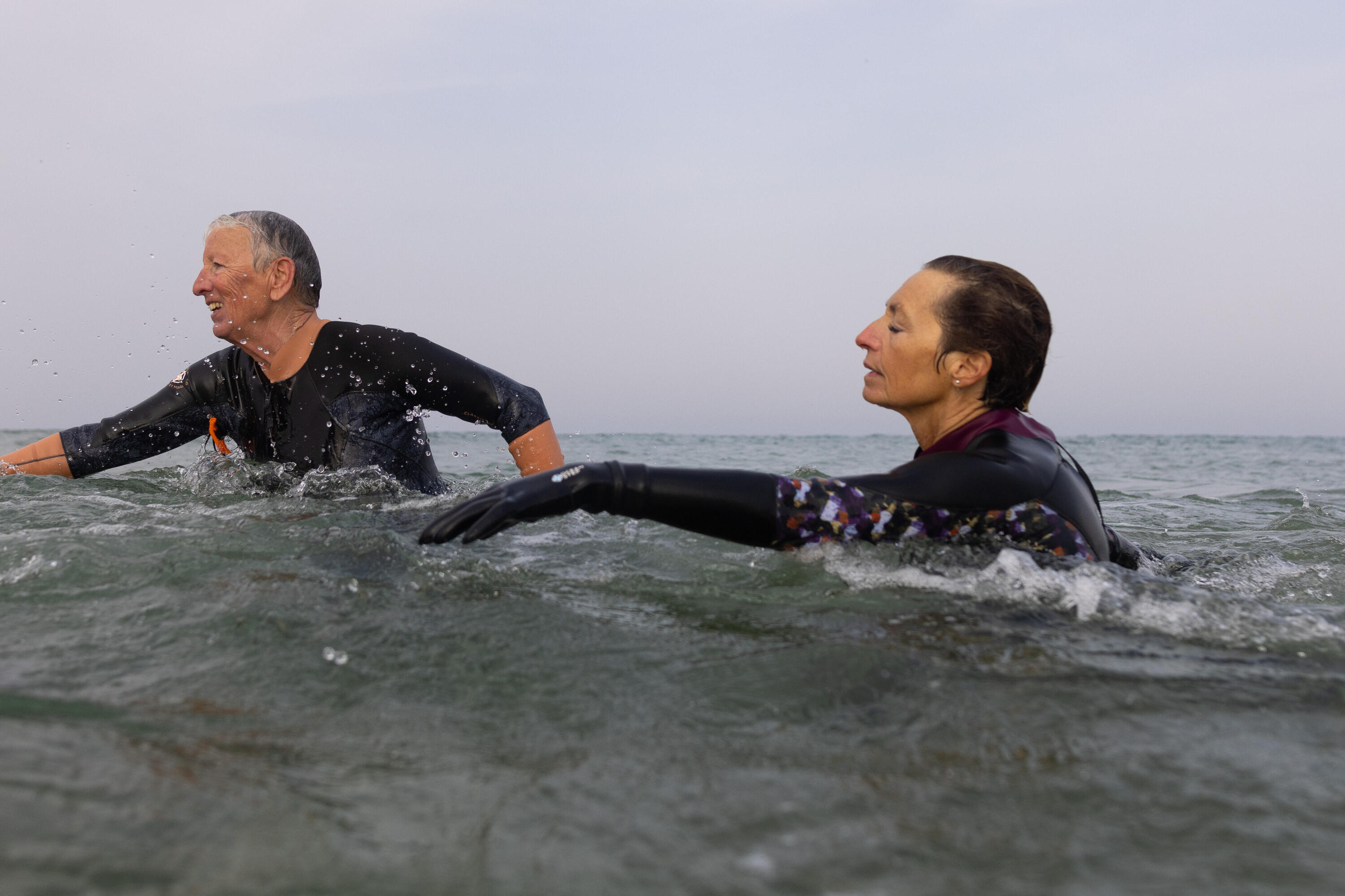 Fato de neoprene 3/2 de Marcha aquática Mulher Preto/coral 13/15
