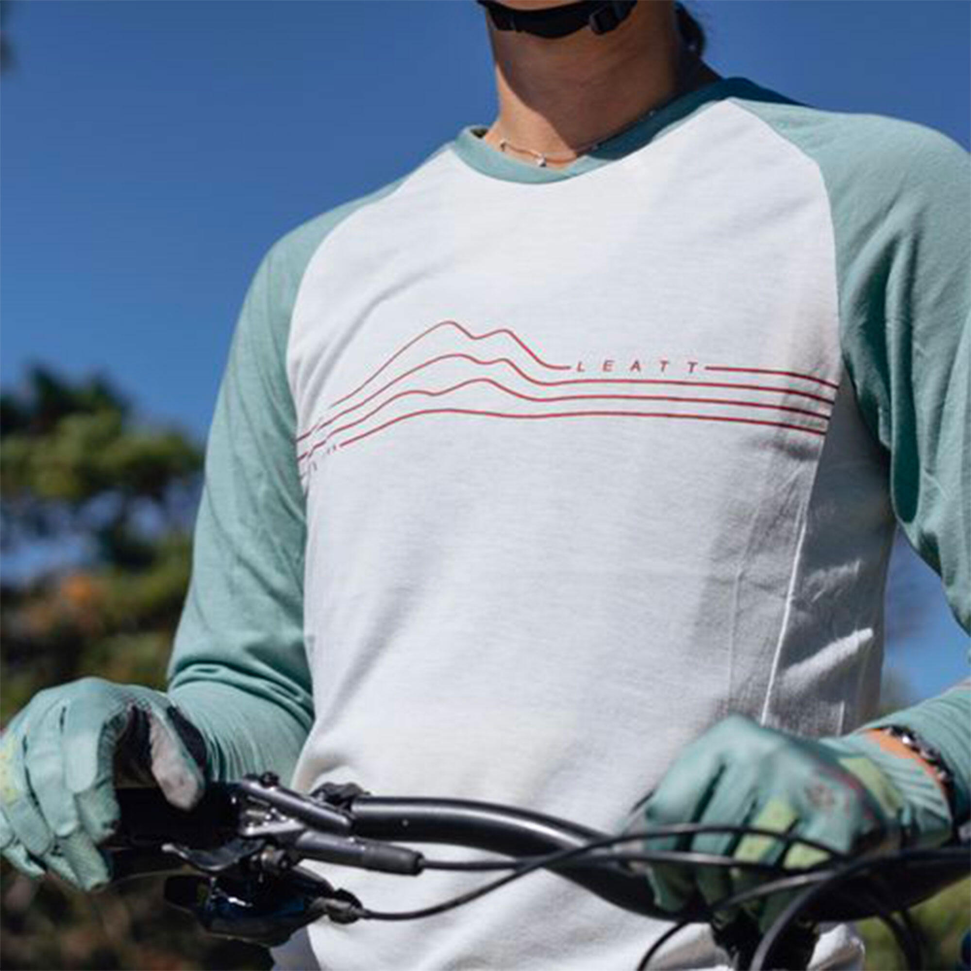 MAILLOT À MANCHES LONGUES VTT ALL MOUNTAIN FEMME - MTB AM 3.0 PISTACHE 6/8