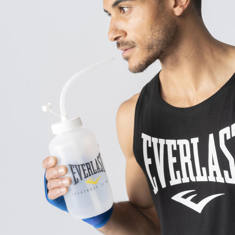 Borraccia boxe Everlast 800ml con cannuccia bianca