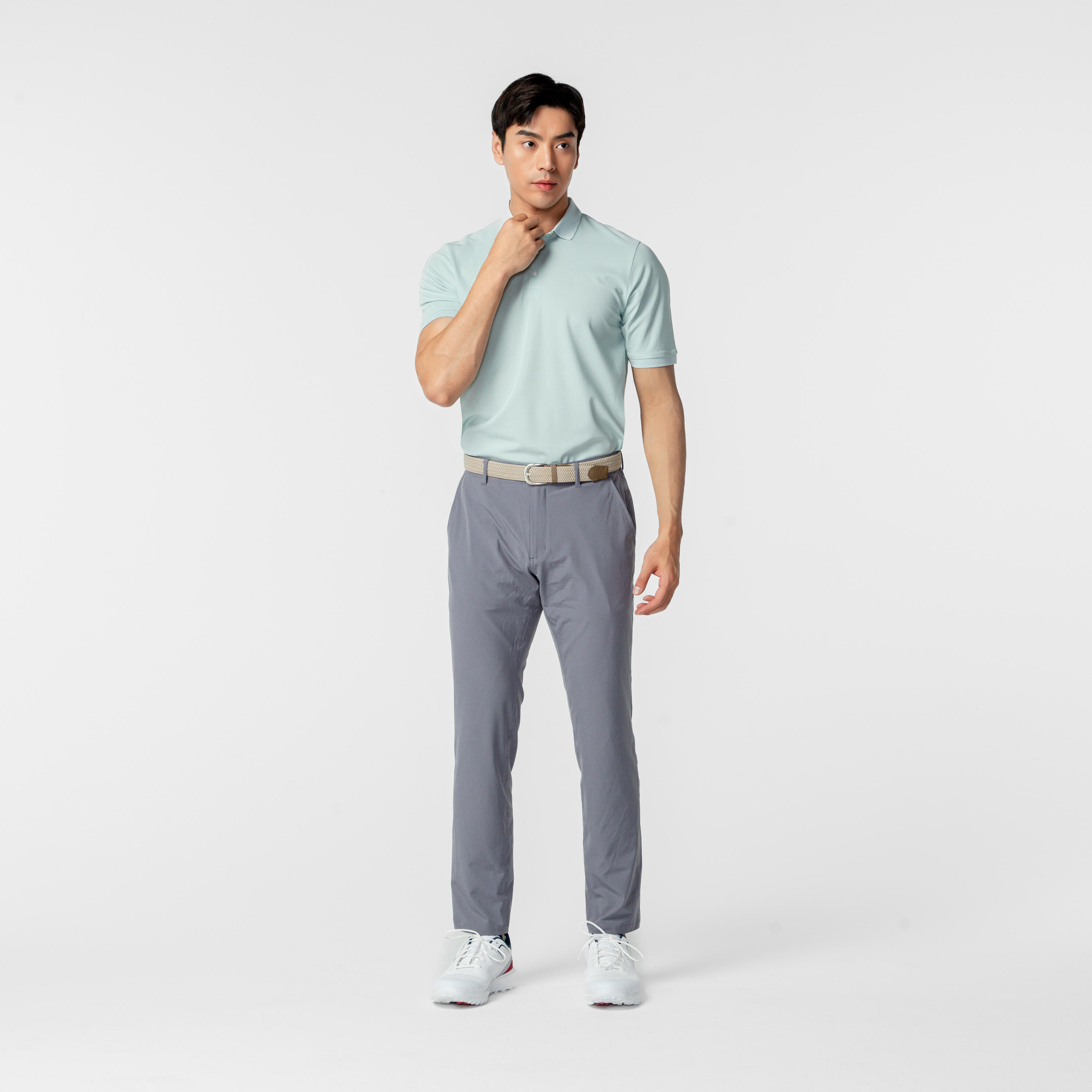 Men's short-sleeved golf polo shirt - WW500 green