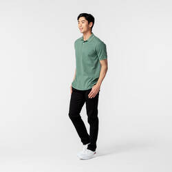 Men's golf cotton short-sleeved polo shirt - MW500 Green