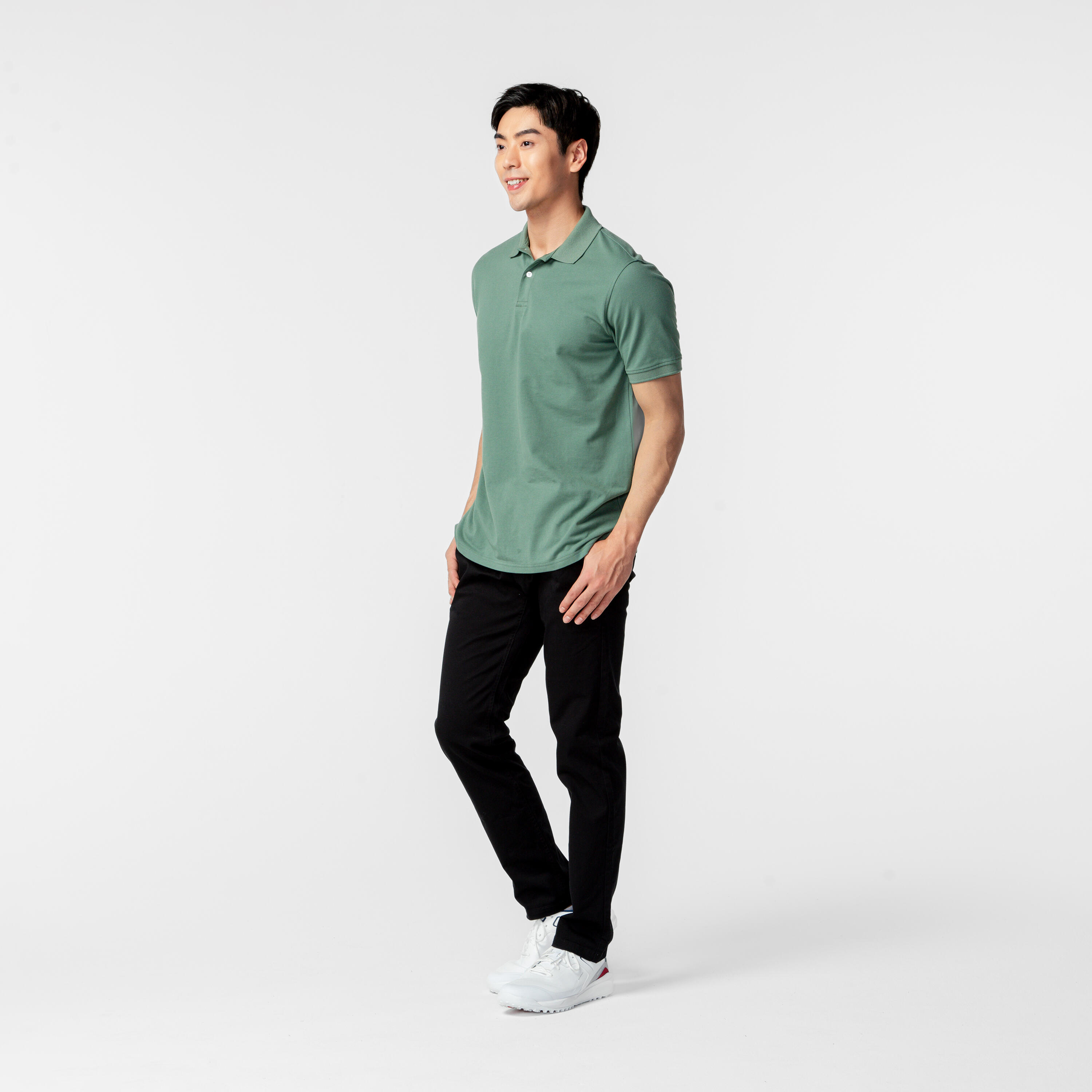 Polo golf uomo MW 500 verde 20/48