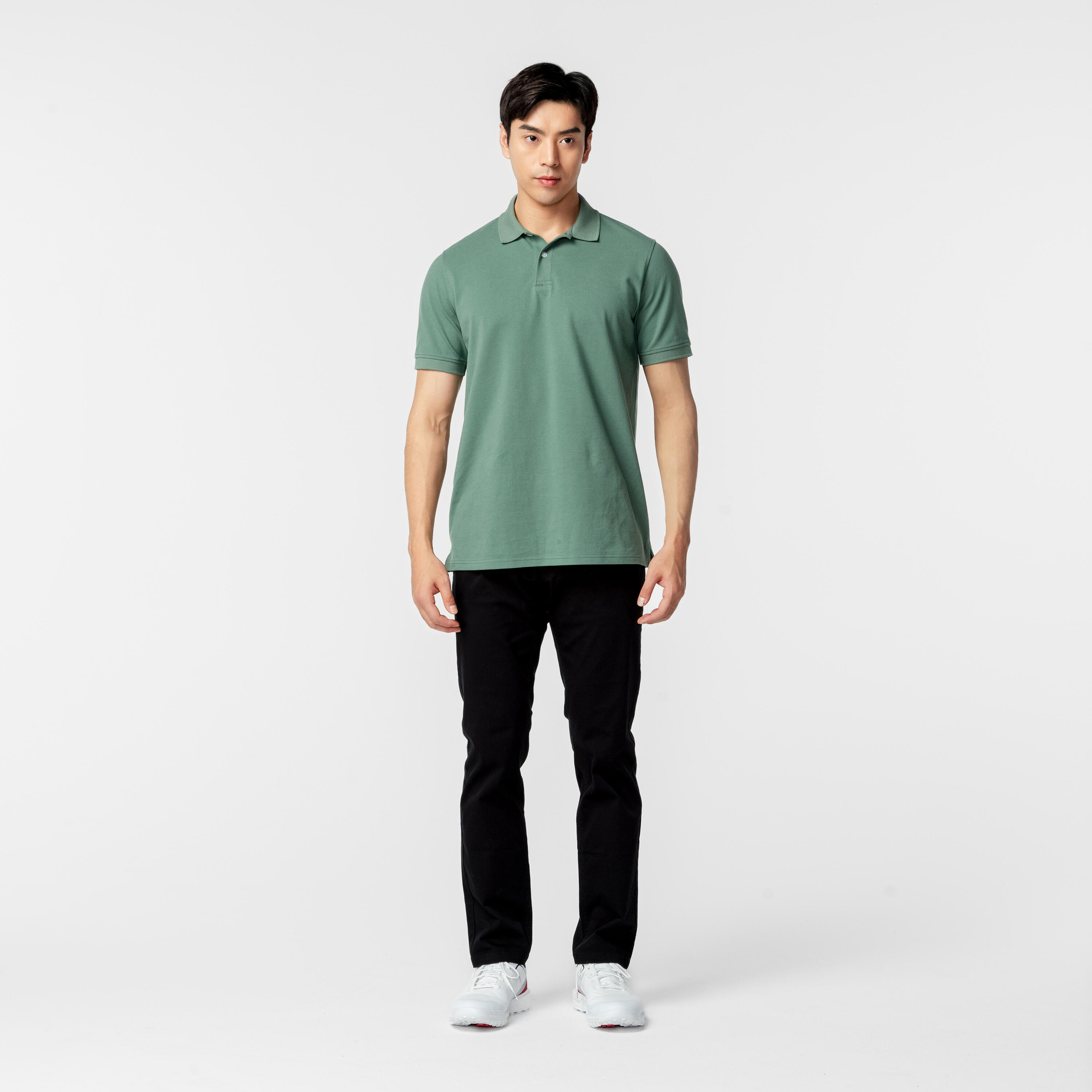 Polo golf uomo MW 500 verde 18/48