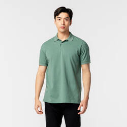 Men's golf cotton short-sleeved polo shirt - MW500 Green