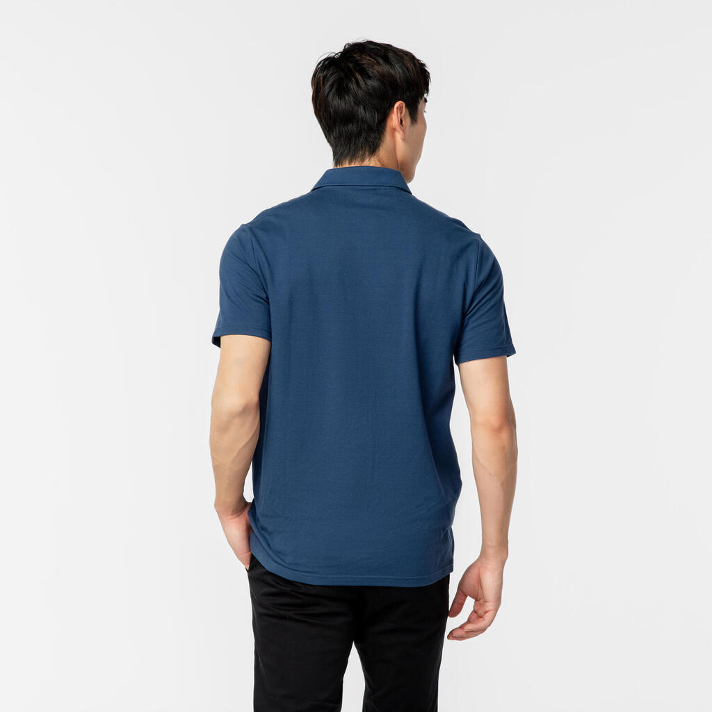 Polo de golf en coton polyester manches courtes Homme, MW500 rouge foncé