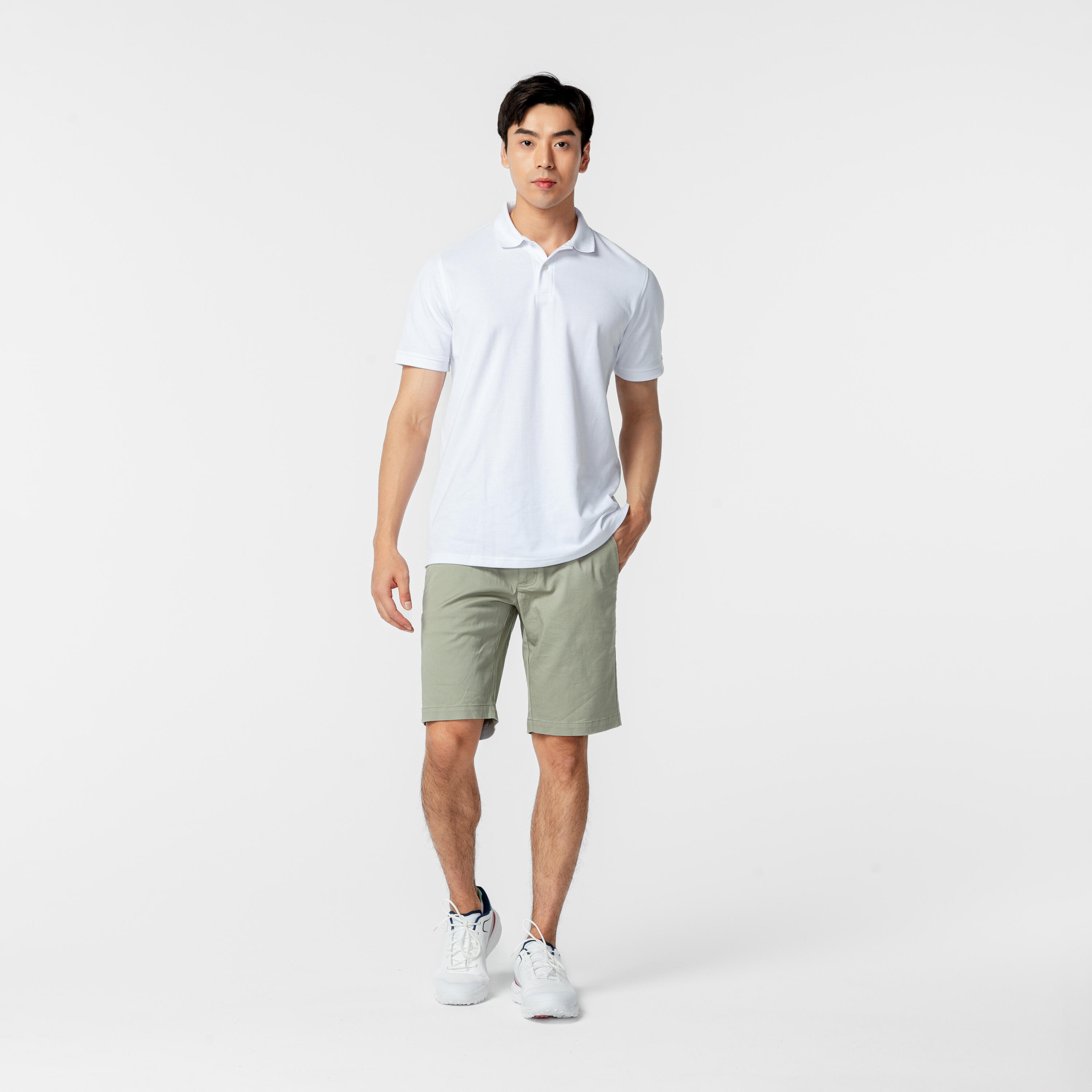 Polo golf uomo MW 500 bianca 14/66