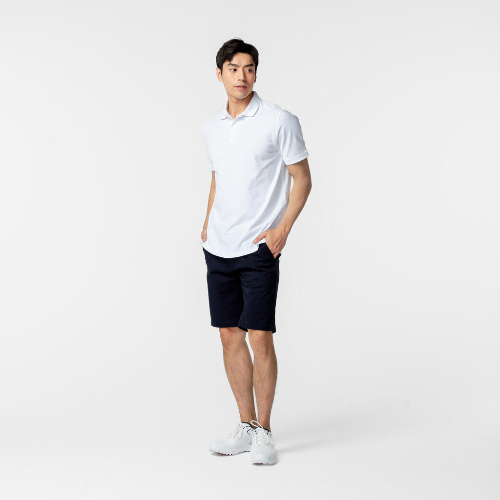 Golf cotton short sleeve polo shirt beige
