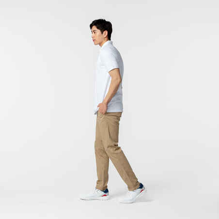 Men’s golf cotton short-sleeved polo shirt - MW500 White