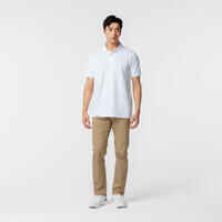 Men’s golf cotton short-sleeved polo shirt - MW500 White