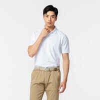 Men’s golf cotton short-sleeved polo shirt - MW500 White