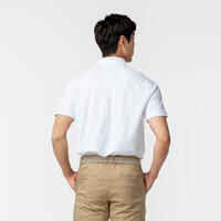 Men’s golf cotton short-sleeved polo shirt - MW500 White