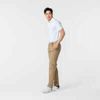 Men’s golf cotton short-sleeved polo shirt - MW500 White