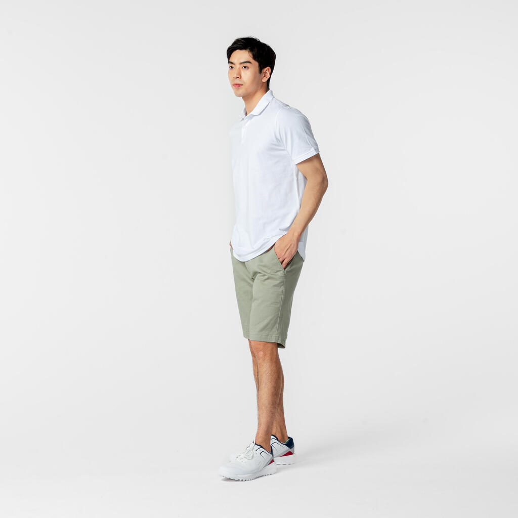 Golf cotton short sleeve polo shirt beige