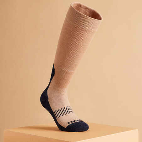 Čarape za jahanje 500 Warm za odrasle smeđe