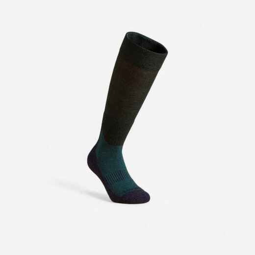 
      Adult Horse Riding Socks 500 Warm - Blue/Green
  