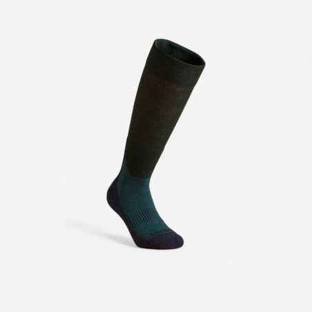 Adult Horse Riding Socks 500 Warm - Blue/Green