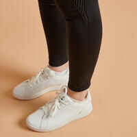 Women's Warm Horse Riding Silicone Patch Leggings - Black