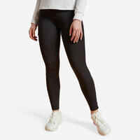 Women's Warm Horse Riding Silicone Patch Leggings - Black