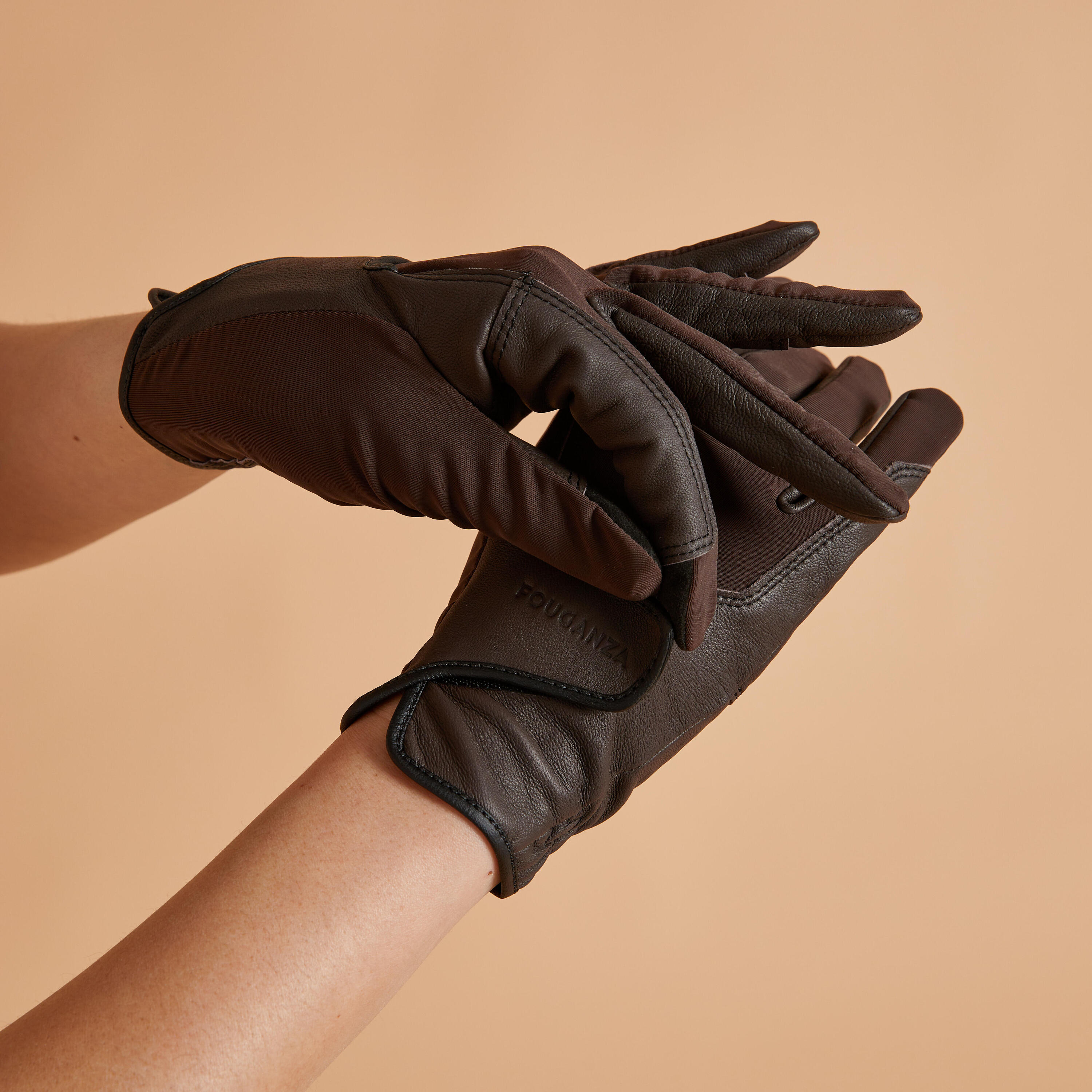 Riders Trend - Gants d'équitation en Cuir à Doublure Chaude