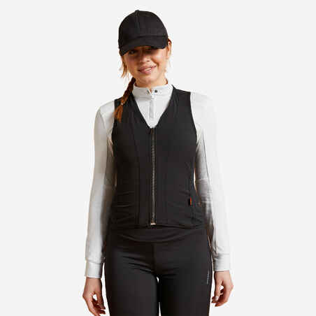 Adult Horse Riding Flexible Back Protector 500 D3O® - Black